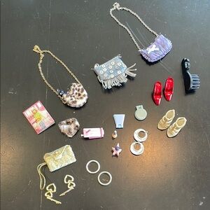 Stylish Barbie doll Accessory Set with jewelry -bags